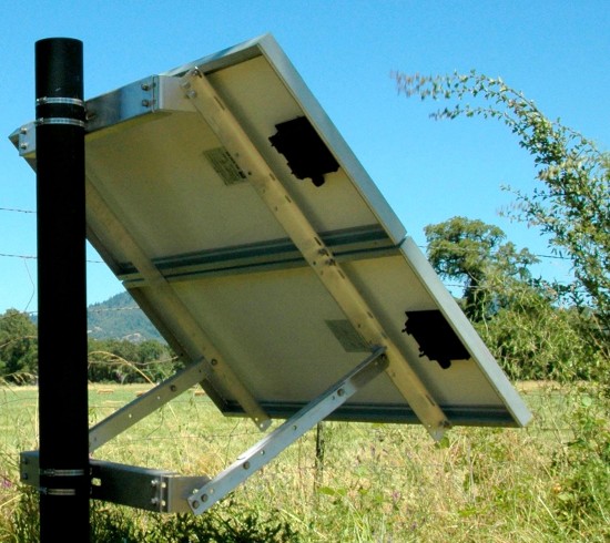 Tamarack Solar side of pole, for 2x1 PV panels 80W